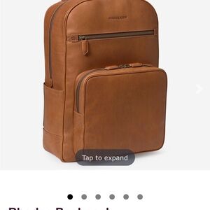 Classic Brown Leather Backpack with Luxurious Finish